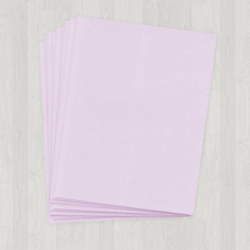 10 Sheets of Text Paper Paper for Weddings /& Other Events DIY Invitations Light Purple