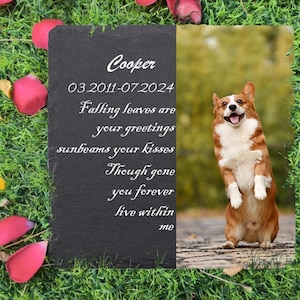 Personalized Pet Memorial Stone: Engraved Slate Garden Marker