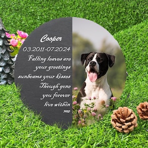 Personalized Pet Memorial Stone: Engraved Slate Garden Marker