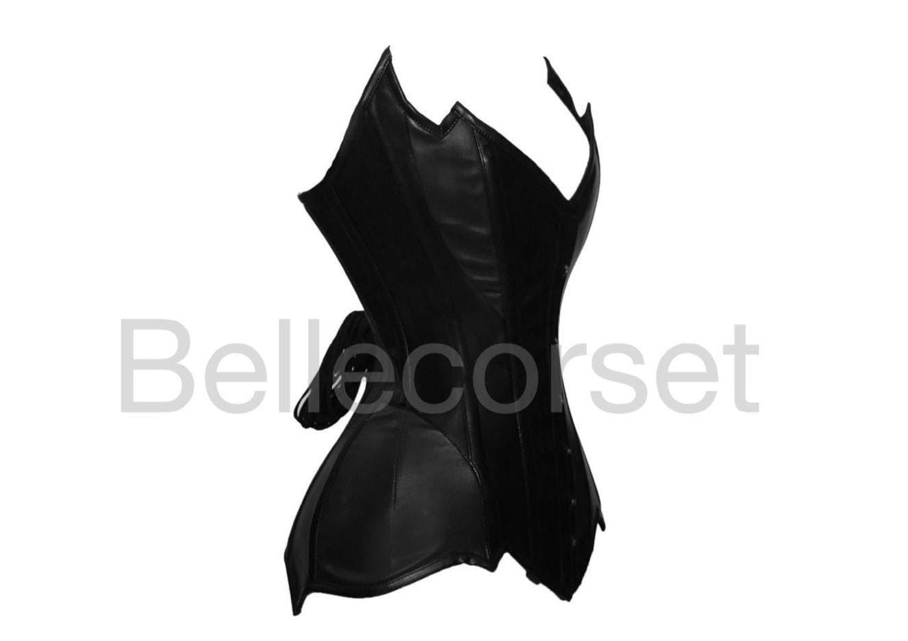 MEDIEVAL CORSET | OVERBUST hip corset,Luxury Leather Corset| Unique Corset With Front Hook Steel Boning And Lace Up Design| various Colors