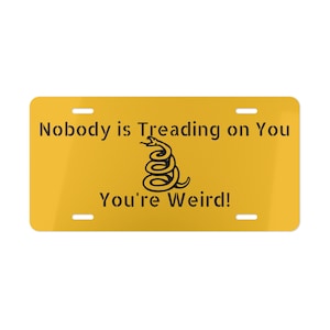 You are Weird Vanity Plate, Funny License Plate, Unique Auto Tag, Quirky Decoration, Personalized Car Accessory