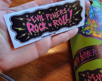 Evil Powers laminated vinyl sticker