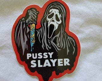 Screamer lewd laminated vinyl sticker