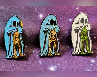 Flasher Ghost enamel pin