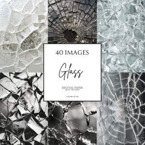 40 Glass Textures - broken glass - cracked glasses - clear glass - frosted glass - crystalized glass - shattered windows - Digital download