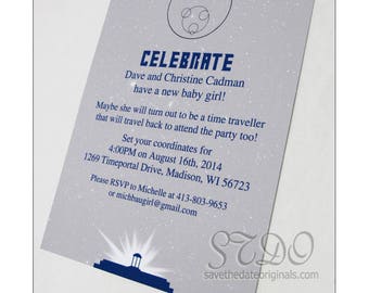Doctor Who baby shower invitation
