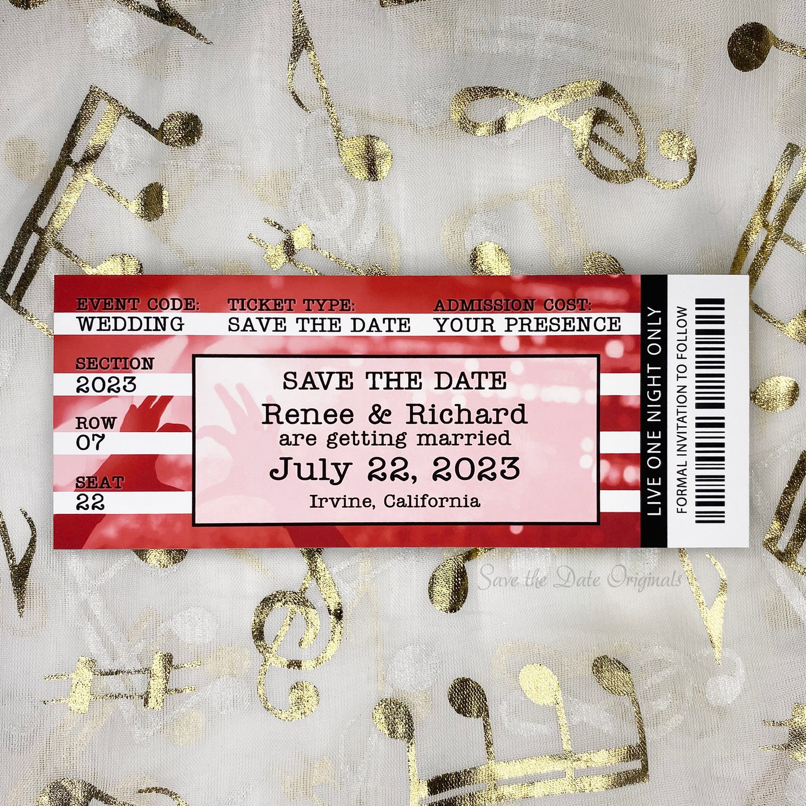 Save The Date Concert Ticket - isuooe0