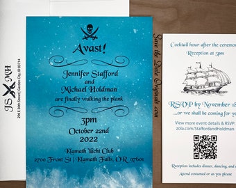 Sea Pirate Wedding Invitation