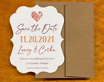 Cute Autumn Save the Date Card