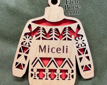 Personalized Sweater Ornament