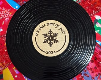 Vinyl Record Look-a-like ornament