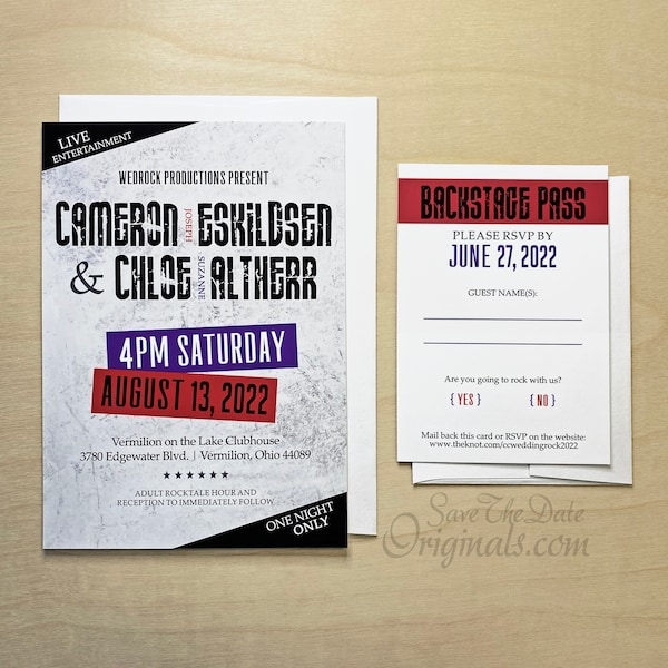 Concert Poster Wedding Invitation