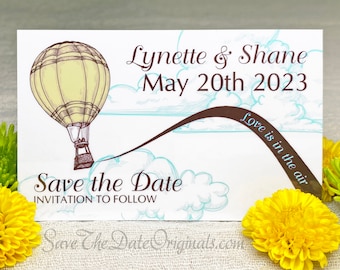 Hot Air Balloon Wedding Save the Date Magnet