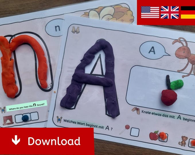 Playdough Letters A-Z – Sound Recognition Mats for Kindergarten ...
