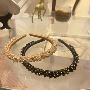Handmade Beaded Headband Boho Chic Hair Accessory Unique Beadwork  for Women  Festival, Casual, or Dressy Styles