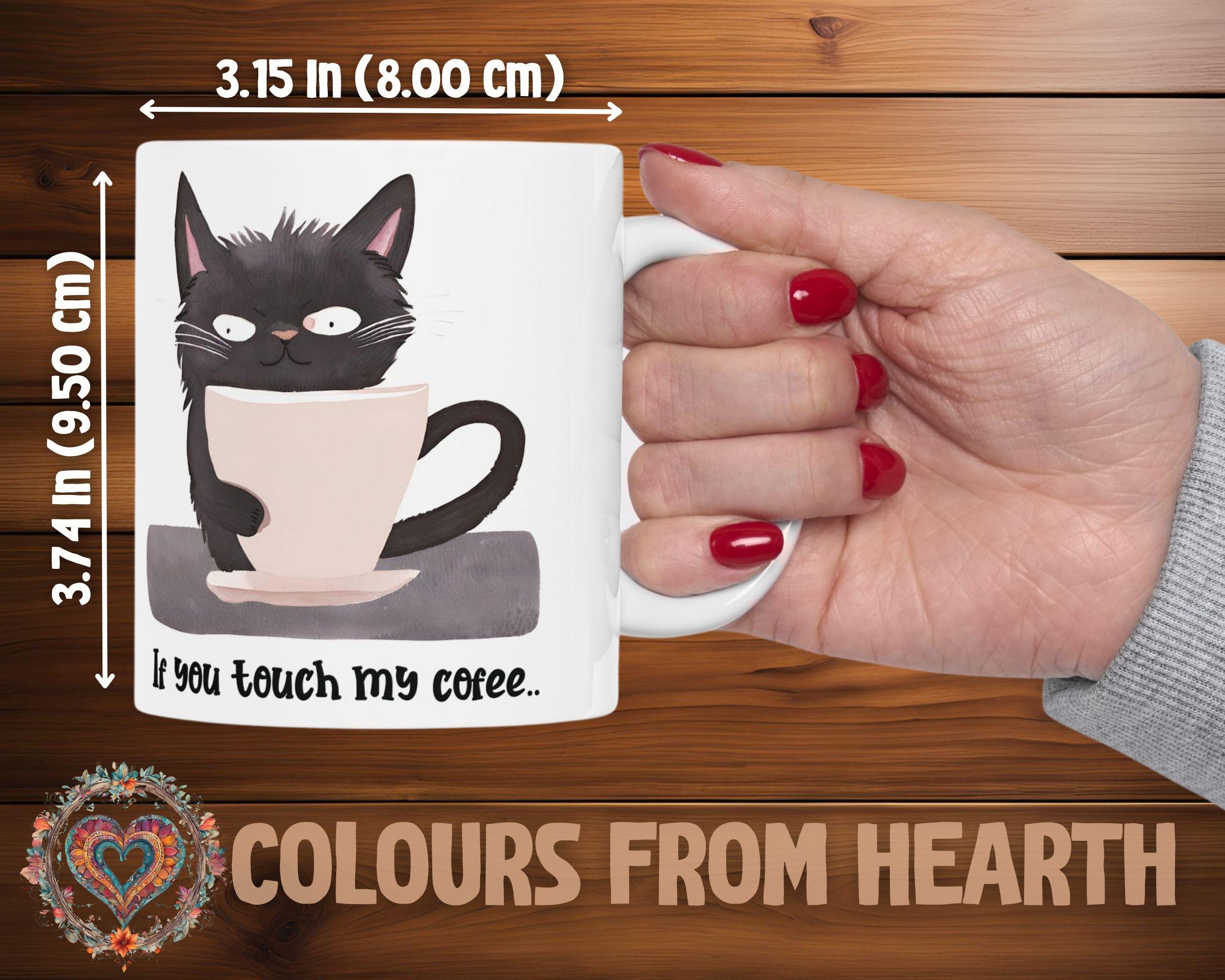 Wtchy Black Cat Coffee Mug, Vntage Cat Famlar Coffee Mug | Zazzle