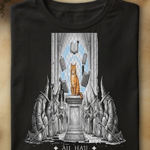 Chemise drôle de chat DnD, t-shirt orange de chat d'archimage, chemise de RPG de sorcier, cadeau de maître de donjon, T-shirt de gamer de table de fantaisie