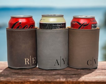 Personalized Can Cooler, Custom Wedding Party Gifts, Custom Groomsmen Gifts, Engraved Can Cooler,  Beer Can Holder, Groomsmen Proposal