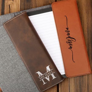 Custom Name Portfolio, Monogram Padfolio, Personalized Portfolio, Leather Portfolio Notepad Holder, Boss Gift, Employer Gift, Teacher Gifts