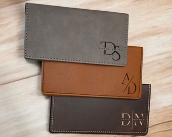 Custom Monogram Checkbook Cover, Personalized Checkbook Holder, Checkbook Wallet, Checkbook Case, Engraved Checkbook, Leather Checkbook