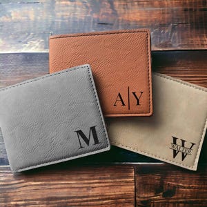 Custom Initial Wallet, Personalized Name Wallet, Monogram Engraved ...