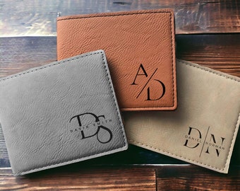 Personalized Men's Wallet, Gift for Him, Groomsman Gift, Husband Gift, Gift For Him, Dad Gift, Engraved Wallet, Monogrammed Wallet Gift