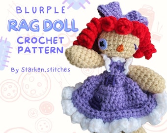 BLURPLE RAG DOLL Crochet Pattern