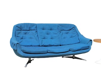 Mid Century Teal Overman Style Pod Sofa (DM us for a shipping quote to your area)