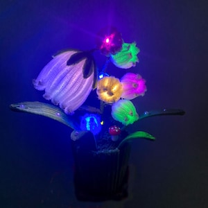 Whimsical Bell Orchid Night Light – USB Powered, Soft Glow, Velvet Texture Handmade Charm with a Fairy-tale Touch