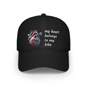 Cyclists Passion Cap,Low Profile Baseball Cap,motorcycle lover,biker,gift for biker,birthday gift,