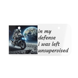 Mini License Plate,motorcycle lover,biker,gift for biker,birthday gift,space bike, space motorcycle,