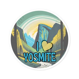 Yosemite National Park Sticker - Travel Stickers Laptop Aesthetic Water bottle Decal