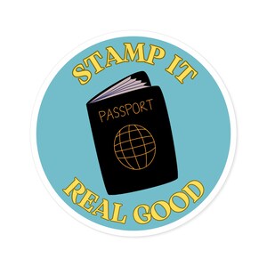 Passport Stamp Sticker - World Travel Stickers Adventure Stickers Laptop Stickers Aesthetic Stickers Water bottle Stickers Decals