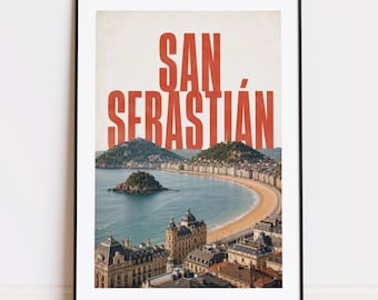 San Sebastián print : mountain poster for climbers and mountaineers poster