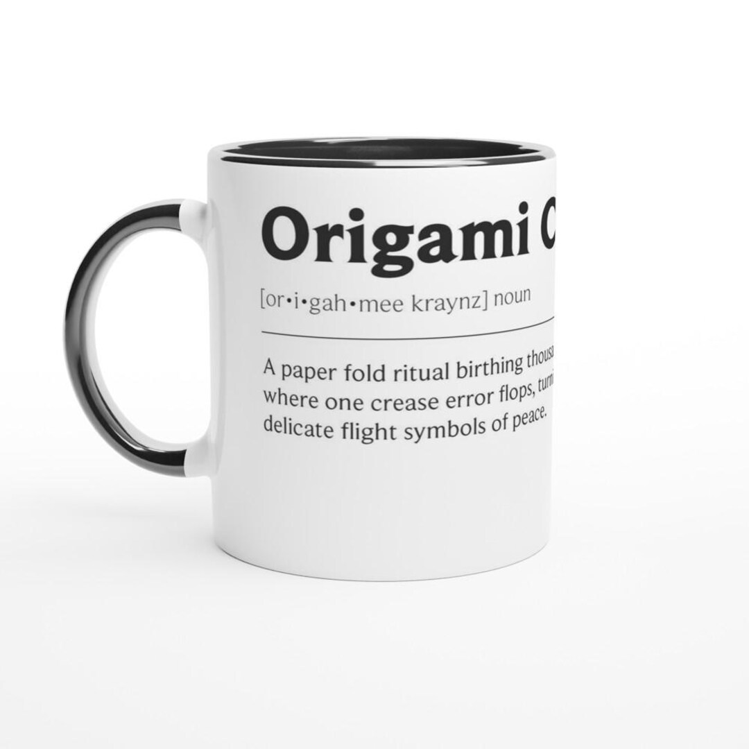 Microwave Orgami Origami Cranes Mug: Witty Print - Dishwasher and Microwave Safe - Etsy