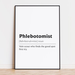 Phlebotomist cadeau poster - phlebotomist kunst - phlebotomist Print - phlebotomist kunst aan de muur