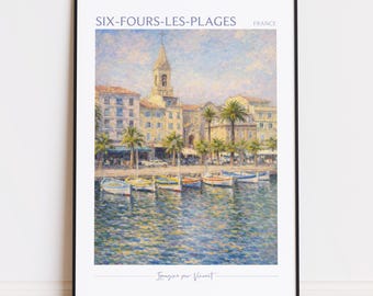 Six-Fours-les-Plages Druck - Six-Fours-les-Plages Kunst - Six-Fours-les-Plages Poster - Six-Fours-les-Plages Gemälde Frankreich Reiseplakat