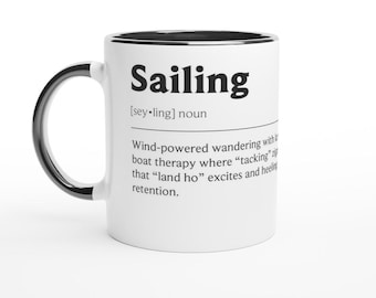Taza de café con diseño náutico: divertida definición de diseño.