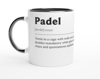 Padel Mug - Witty Tennis Player Gift, Ceramic Coffee Cup