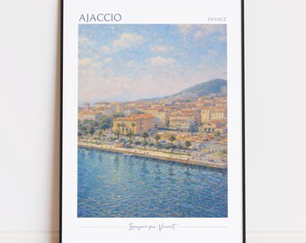 Ajaccio Print - Ajaccio Art - Ajaccio Poster - Ajaccio Painting France poster