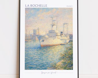 La Rochelle Print - La Rochelle Art - La Rochelle Poster - La Rochelle Painting France poster