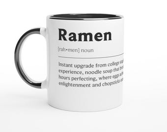 Ramen Lover Ceramic Mug, Funny Foodie Gift (11oz Dishwasher Safe)