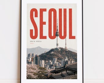 Póster de Seúl: póster de montaña para escaladores y montañeros.