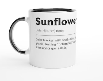 Taza Girasol: Taza de café alegre y divertida (cerámica de 325 ml)