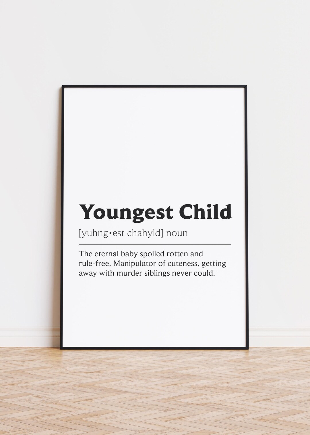 Youngest Child Print - Youngest Child Gift Art - Youngest Child ...