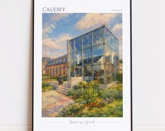 Caudry Print - Caudry Kunst - Caudry Poster - Caudry Gemälde Frankreich Reiseplakat