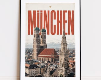München print : mountain poster for climbers and mountaineers poster