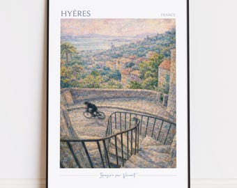 Hyères Print - Hyères Art - Hyères Poster - Hyères Painting France poster