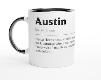 Austin Keramisk Mugg, City Definition Print (340 g Diskmaskinssäker)