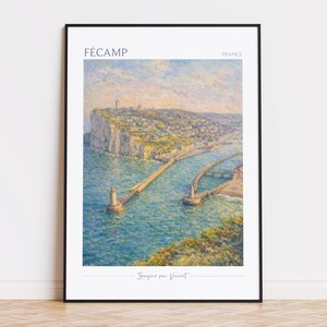 Fécamp Print - Fécamp Art - Fécamp Poster - Fécamp Painting France Travel Poster